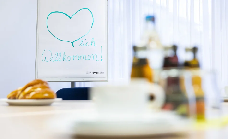 Catering mit Brezeln und Getränken