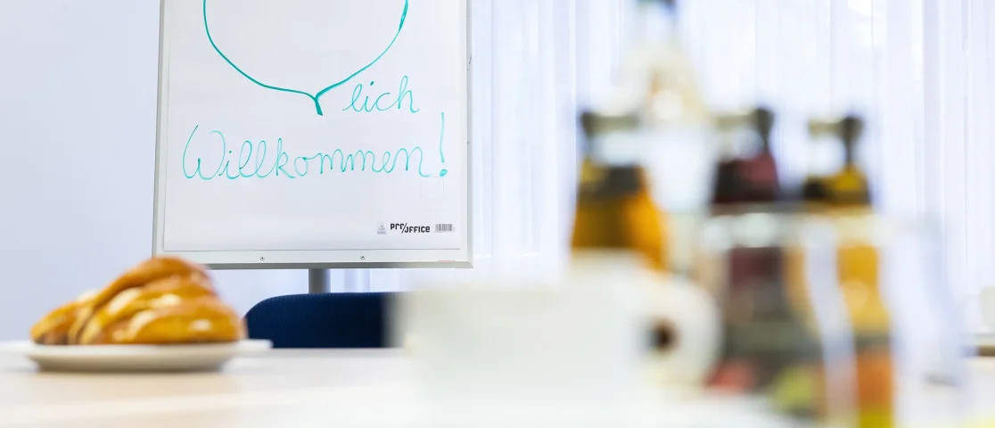 Catering mit Brezeln und Getränken