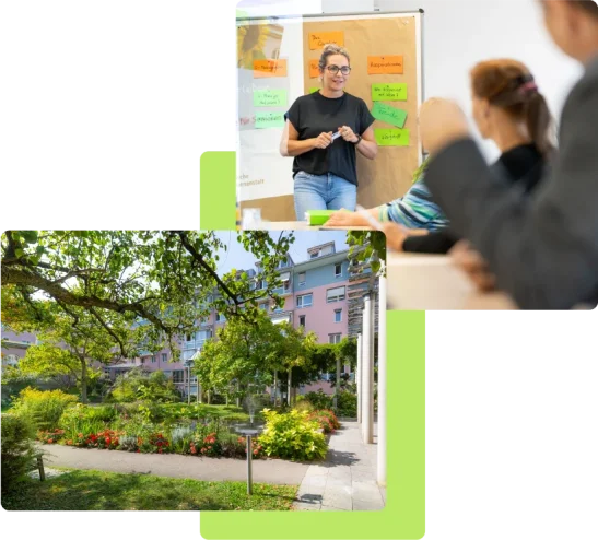 Seminarsituation und Gartenanlage